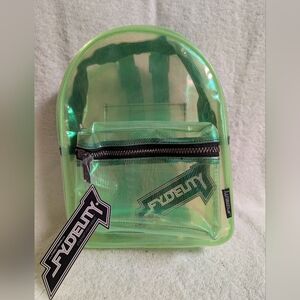 High Fydelity Bubble Lime Vinyl Mini Backpack.  NEW WITH TAGS